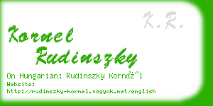 kornel rudinszky business card